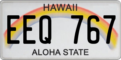 HI license plate EEQ767
