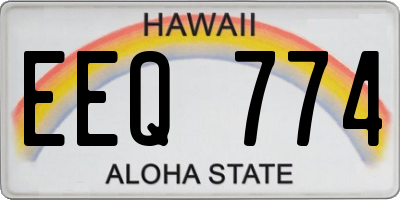 HI license plate EEQ774