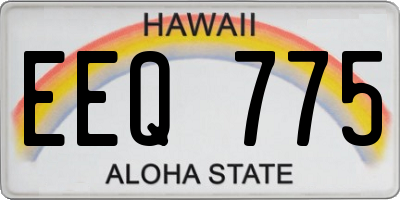 HI license plate EEQ775