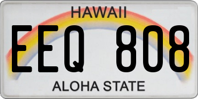HI license plate EEQ808