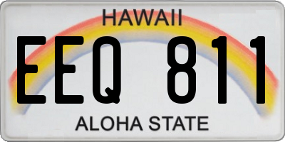 HI license plate EEQ811