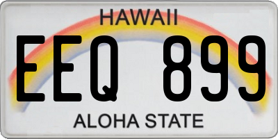 HI license plate EEQ899