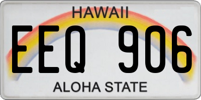 HI license plate EEQ906