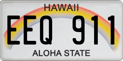 HI license plate EEQ911