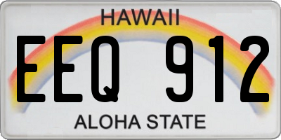 HI license plate EEQ912