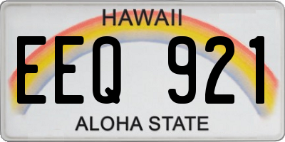HI license plate EEQ921
