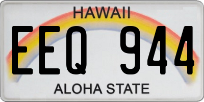 HI license plate EEQ944