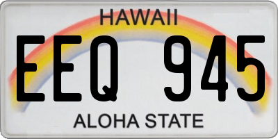 HI license plate EEQ945