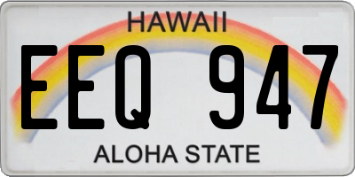 HI license plate EEQ947