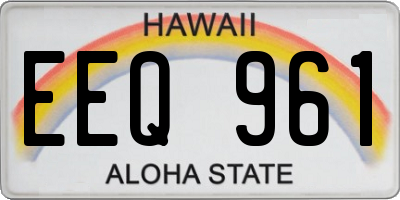 HI license plate EEQ961