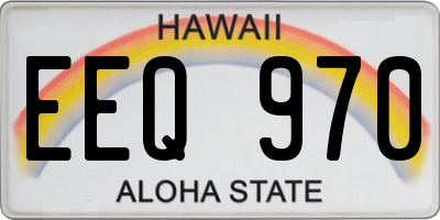 HI license plate EEQ970
