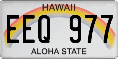 HI license plate EEQ977