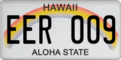 HI license plate EER009