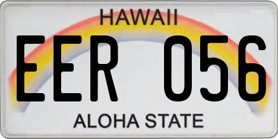 HI license plate EER056
