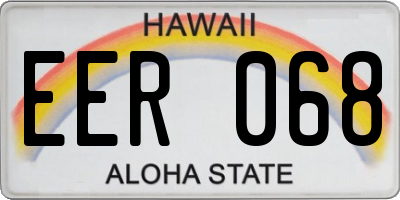 HI license plate EER068