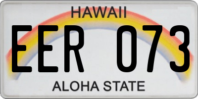 HI license plate EER073
