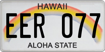 HI license plate EER077