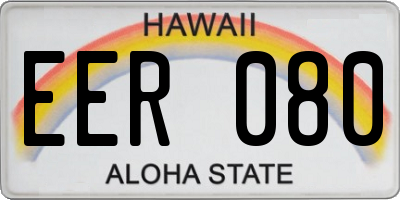 HI license plate EER080