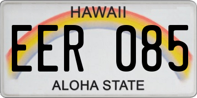 HI license plate EER085