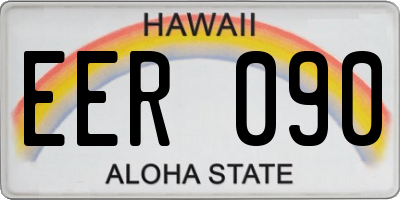HI license plate EER090