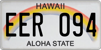 HI license plate EER094