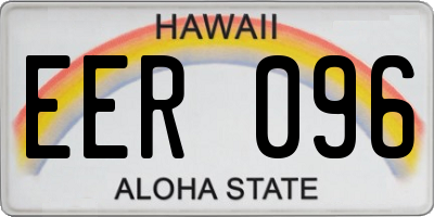 HI license plate EER096