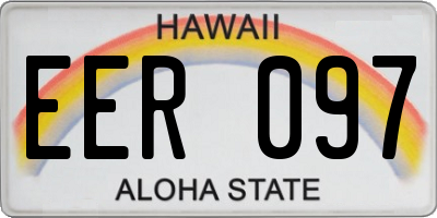 HI license plate EER097