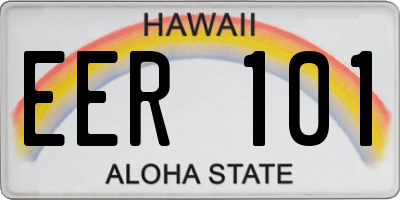 HI license plate EER101