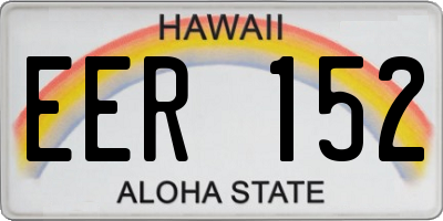 HI license plate EER152