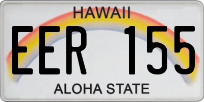 HI license plate EER155