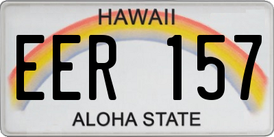 HI license plate EER157