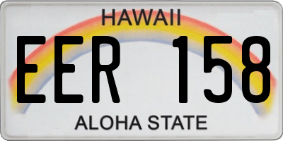 HI license plate EER158