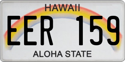 HI license plate EER159
