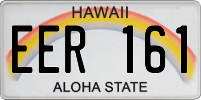 HI license plate EER161