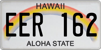 HI license plate EER162