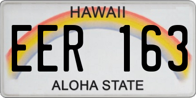 HI license plate EER163