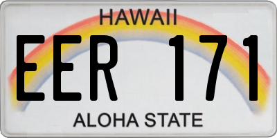HI license plate EER171