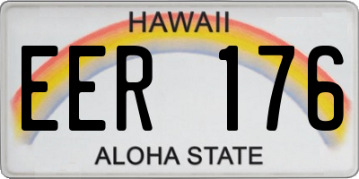 HI license plate EER176