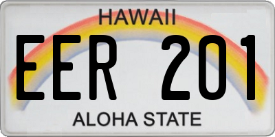 HI license plate EER201