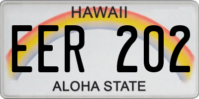 HI license plate EER202