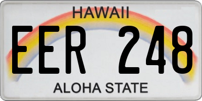 HI license plate EER248