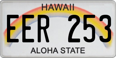HI license plate EER253