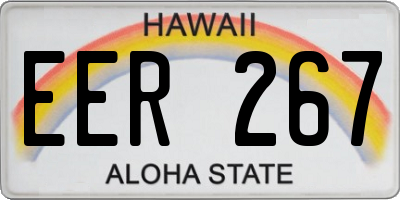 HI license plate EER267