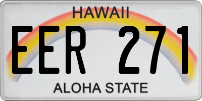 HI license plate EER271
