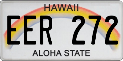 HI license plate EER272