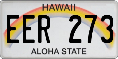 HI license plate EER273