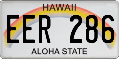 HI license plate EER286