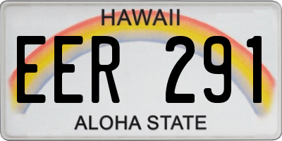 HI license plate EER291