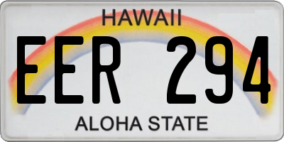HI license plate EER294