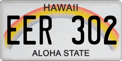 HI license plate EER302